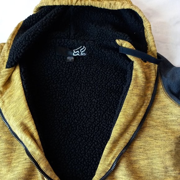 Fox Racing Thick Sherpa Inside Lining Zip Hoodie Sweatshirt (M) - Picture 4 of 10
